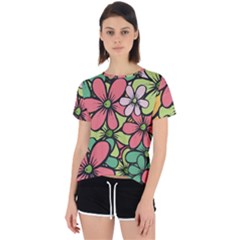 Flowers-27 Open Back Sport Tee by nateshop