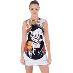 Halloween Lace Up Front Bodycon Dress by Sparkle