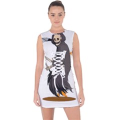 Halloween Lace Up Front Bodycon Dress by Sparkle