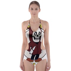Halloween Cut-out One Piece Swimsuit by Sparkle