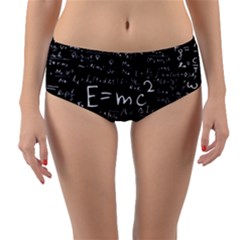 Science Einstein Formula Mathematics Physics Reversible Mid-waist Bikini Bottoms by danenraven