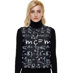 Science Einstein Formula Mathematics Physics Women s Short Button Up Puffer Vest by danenraven