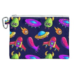 Space Pattern Canvas Cosmetic Bag (xl) by Ravend