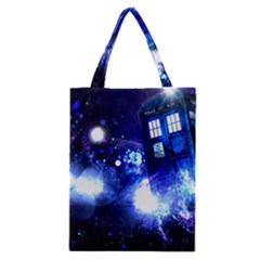 Tardis Background Space Classic Tote Bag by Jancukart