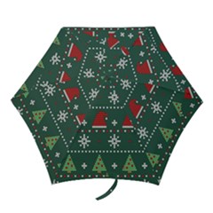 Beautiful Knitted Christmas Xmas Pattern Mini Folding Umbrellas by Jancukart