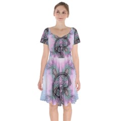 Tourette Syndrome Epilepsy Brain Short Sleeve Bardot Dress by Wegoenart