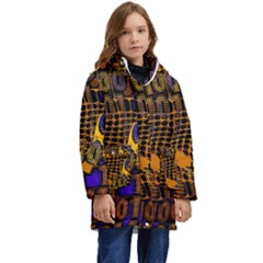 Binary Code Transformation Kid s Hooded Longline Puffer Jacket by Wegoenart
