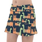 Seamless-pattern-with-cats Classic Tennis Skirt