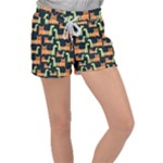 Seamless-pattern-with-cats Velour Lounge Shorts