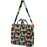 Seamless-pattern-with-cats Square Shoulder Tote Bag