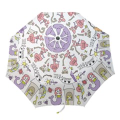 Fantasy-things-doodle-style-vector-illustration Folding Umbrellas by Jancukart