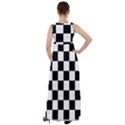 Chess board background design Empire Waist Velour Maxi Dress View2