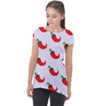 Small Peppers Cap Sleeve High Low Top