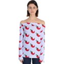 Small Peppers Off Shoulder Long Sleeve Top View1