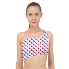 Small Mini Peppers White Spliced Up Bikini Top  by ConteMonfrey