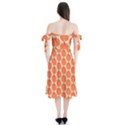 Cute Pumpkin Shoulder Tie Bardot Midi Dress View2