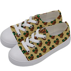 Pastel Pineapple Kids  Low Top Canvas Sneakers by ConteMonfrey
