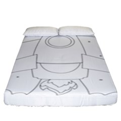 Starship Doodle - Space Elements Fitted Sheet (king Size) by ConteMonfrey