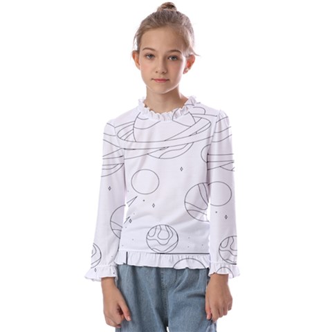 The Cuteness Of Saturn Kids  Frill Detail Tee by ConteMonfrey