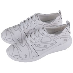 Starships Silhouettes - Space Elements Men s Lightweight Sports Shoes by ConteMonfrey