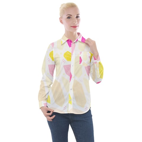 Crystal Energy Women s Long Sleeve Pocket Shirt by ConteMonfrey