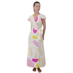 Crystal Energy Flutter Sleeve Maxi Dress by ConteMonfrey