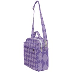 Diagonal Comfort Purple Plaids Crossbody Day Bag by ConteMonfrey