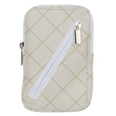 Discreet Cream Plaids Belt Pouch Bag (large) by ConteMonfrey