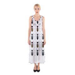 Ants Insect Pattern Cartoon Ant Animal Sleeveless Maxi Dress by Ravend