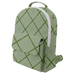 Discreet Green Plaids Flap Pocket Backpack (small) by ConteMonfrey