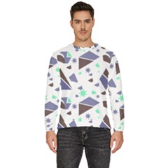 Seamless Pattern Geometric Texture Men s Fleece Sweatshirt by Ravend