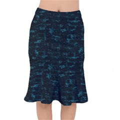 Music Pattern Music Note Doodle Short Mermaid Skirt by Ravend