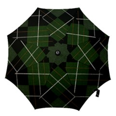 Modern Green Plaid Hook Handle Umbrellas (medium) by ConteMonfrey