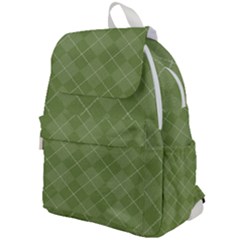 Discreet Green Tea Plaids Top Flap Backpack by ConteMonfrey