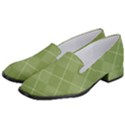 Discreet Green Tea Plaids Women s Classic Loafer Heels View2