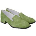 Discreet Green Tea Plaids Women s Classic Loafer Heels View3