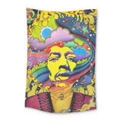 Psychedelic Rock Jimi Hendrix Small Tapestry by Jancukart