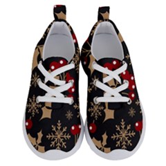 Christmas Pattern With Snowflakes-berries Running Shoes by Wegoenart