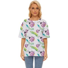 Watercolor-pattern-with-lady-bug Oversized Basic Tee