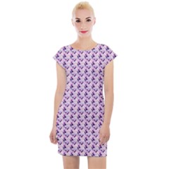 Purple Design Cap Sleeve Bodycon Dress by designsbymallika