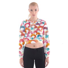 Rainbow Pattern Cropped Sweatshirt by designsbymallika