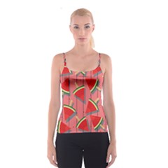 Red Watermelon Popsicle Spaghetti Strap Top by ConteMonfrey