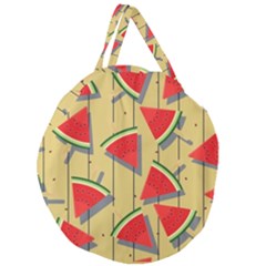 Pastel Watermelon Popsicle Giant Round Zipper Tote by ConteMonfrey