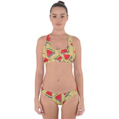 Pastel Watermelon Popsicle Cross Back Hipster Bikini Set by ConteMonfrey