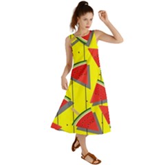Yellow Watermelon Popsicle  Summer Maxi Dress by ConteMonfrey