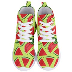 Pastel Watermelon   Women s Lightweight High Top Sneakers by ConteMonfrey