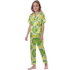 Lemon Cut Kids  Satin Short Sleeve Pajamas Set by ConteMonfrey