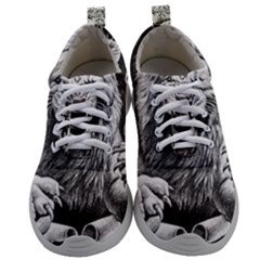 Drawing Angry Male Lion Roar Animal Mens Athletic Shoes by danenraven