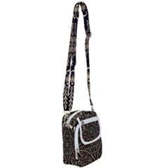 Zentangle-styled-ornament-pattern Shoulder Strap Belt Bag by Wegoenart