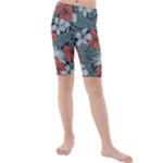 Seamless-floral-pattern-with-tropical-flowers Kids  Mid Length Swim Shorts